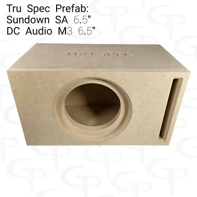 GP CAR AUDIO TRU SPEC Prefab Single 6.5" Subwoofer Enclosure Box Sundown SA / DC M3