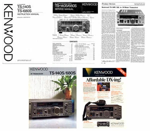 KENWOOD TS-140S TS-680S INSTRUCTION + SERVICE MANUAL + BROCHURE + REVIEW + - Picture 1 of 1