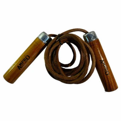 AMPRO Leather Ball Bearing Skipping Rope - Fitness / Boxing / MMA / Martial Arts - Image 1 of 4
