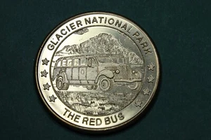 GETTONE-MEDAGLIA-PARCO NAZIONALE GHIACCIAIO-L'AUTOBUS ROSSO - Foto 1 di 2