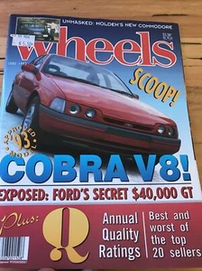Wheels Car magazine JUNE 1993 COBRA 512 DIABLO GALANT 626 BLUEBIRD 540I PASEO - Picture 1 of 2