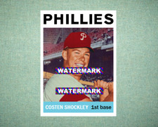 Costen Shockley Philadelphia Phillies 1964 Style Custom Baseball Art Card