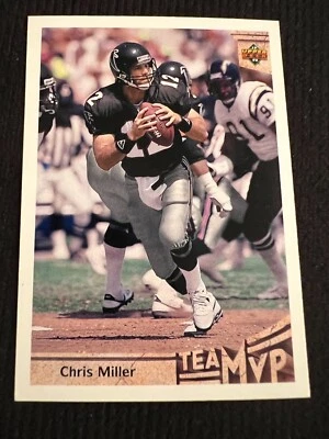1992 Upper Deck NFL Football Card #364 Chris Miller, Falcons Team Leader (F4) - Image 1 of 2