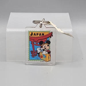 Disney Acrylic Lucite Keychain Keyring Mickey Mouse Japan Vintage - Picture 1 of 3