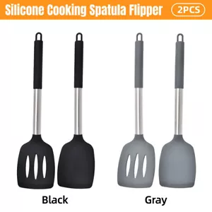 2pcs Silicone Cooking Utensils Stir Fry Spatula Non Stick Kitchen Tools Set AU - Picture 1 of 14