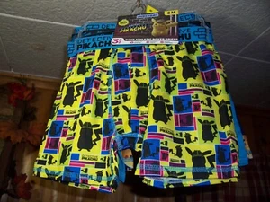 POKEMON BOYS BOXER BRIEFS UNDERWEAR 3 PACK SIZE 8 PIKACHU STRETCH DIFFERENT NEW - Picture 1 of 2