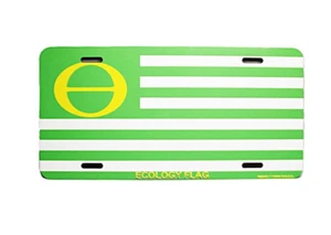 ECOLOGY FLAG ENVIRONMENTAL AWARENESS METAL CAR NOVELTY LICENSE PLATE AUTO TAG - Picture 1 of 15