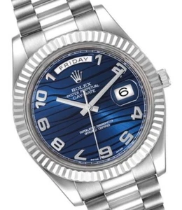 Rolex Presidential Blue Wave 218239 - Picture 1 of 4