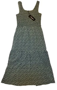 Maggeer Tank Top Dress Women's Size MEDIUM Green Floral Summer Print - Picture 1 of 15