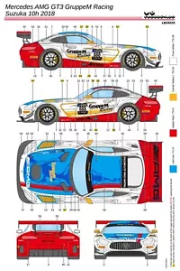 LB Production 1/24 Mercedes AMG GT3 Gruppe M Racing Suzuka 10H '18 Decal LB24025 - Bild 1 von 3