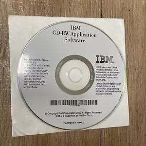 IBM CD-RW Applications Software 2002 Vintage - Picture 1 of 1