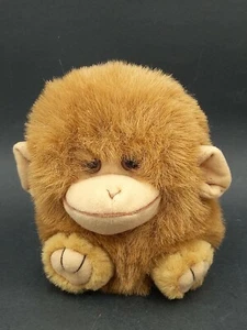 Peluche Swibco Puffkins 5” ámbar mono marrón frijol" - Imagen 1 de 5