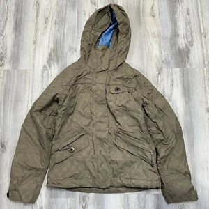 686 Women M Brown Checkered Ski Winter Snowboard Hooded Ace Caia Limited Edition - Picture 1 of 12