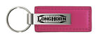 Dodge Longhorn Rectangular Leather Key chain