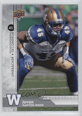 2018 Upper Deck CFL Jovan Santos-Knox #27 - Image 1 of 2
