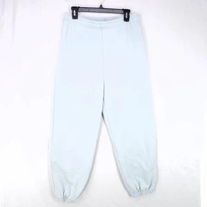 Reformation Sweatpants Jogger Size Large Organic Soft Blue Comfort Elastic Waist - Picture 1 of 12