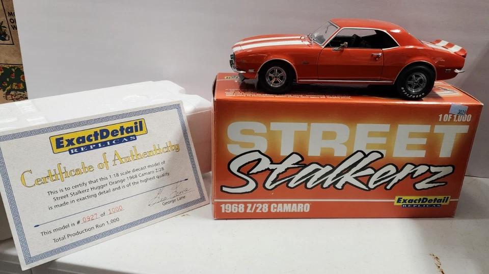EXACT DETAIL 1/18 HUGGER ORANGE STREET STALKERZ 1968 CAMARO Z/28 - MIB - Image 1 of 4