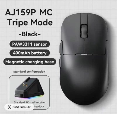 AJAZZ AJ159 APEX Wireless Gaming  Mouse &Magnetic Charging Base Tri-Mode 42K DPI - Image 1 of 4