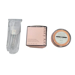 Mary Kay Mineral Powder Foundation Beige 0.5 NIB 5R10 With Brush - Picture 1 of 6