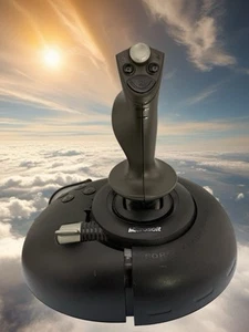 Microsoft Sidewinder Force Feedback 2 Joystick PC / USB Game Controller WORKS - Picture 1 of 22