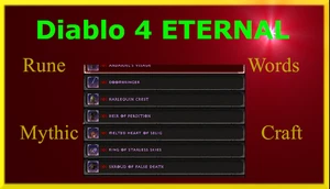 Diablo 4 EWIG ETERNAL-NON SEASON RUNEWORDS 6/6/6 Shako Shroud Ring Mythic D4 SC - Picture 1 of 1