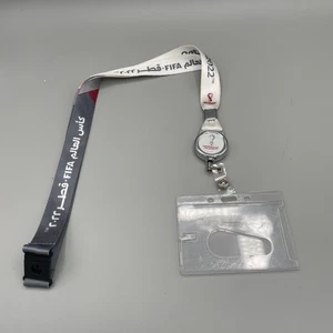 Oficial Mundial Qatar 2022 Cordón Porta Identificación Fútbol Fútbol Coleccionables - Imagen 1 de 5