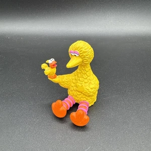 SESAME STREET BIG BIRD With LITTLE BIRD Pvc Yellow Figure Muppets Inc, 3” - Picture 1 of 8