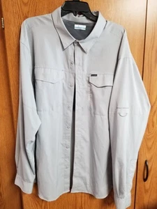 Columbia Omni Shade Button down Shirt XXL Gray - Picture 1 of 3