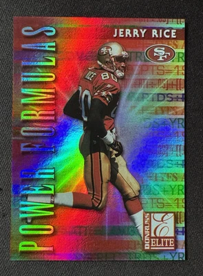 Jerry Rice #/3500 — 1999 Donruss Elite Power Formulas, San Francisco 49ers - Image 1 of 2