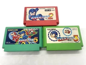 Set of 3 Rockman 2 3 5 Megaman 2 3 5 CAPCOM Nintendo Famicom NTSC-J TESTED - Picture 1 of 6