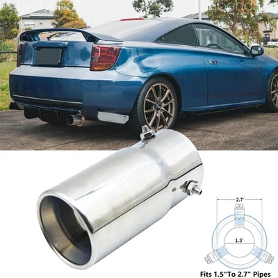 1PCS Car Exhaust Pipe Tip Rear Tail Throat Muffler Steel For Toyota Celica Foto 1 de 4