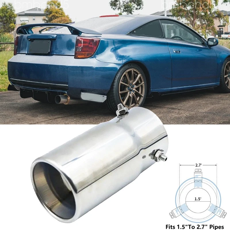 1PCS Car Exhaust Pipe Tip Rear Tail Throat Muffler Steel For Toyota Celica - Image 1 of 4