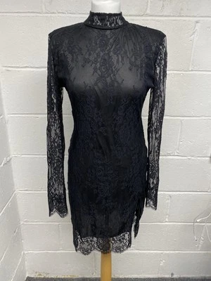 Motel schwarz Spitze Party Abend Cocktail besondere Anlässe Kleid mit Etikett UKL PW - Bild 1 von 4