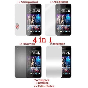 4x Protection Films for HTC BUTTERFLY Privacy Mirror Matt Fingerprint - Picture 1 of 6