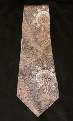 Gravata masculina John Weitz de seda paisley feita nos EUA - Imagem 1 de 3