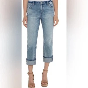 Jean à manchettes femme LIVERPOOL Marley Girlfriend Old Coast taille 4/27 98€ neuf avec étiquette - Photo 1/10