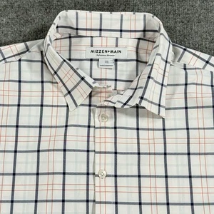 Mizzen + Main Hemd Herren XXL Trim Fit weiß blau rot kariert Performance - Bild 1 von 7