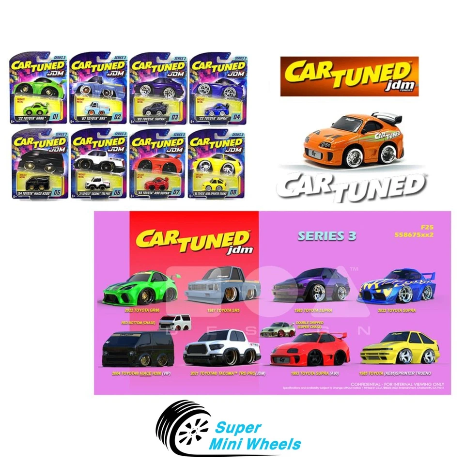 Car Tuned 1:64 JDM Tuners Series 3 Set of 8 Pcs 【Factory Sealed】 #558675-XX2 - Image 1 of 2