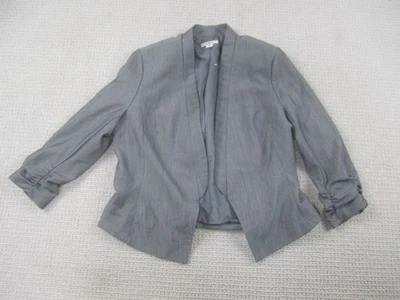 Blazer Cato para mujer gris medio frente abierto manga acanalada forrado elástico oficina Foto 1 de 4