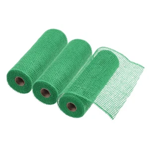 3pcs 10 Inch Poly Burlap Mesh for Wreath Mesh Ribbon 6.4 Yard Forest Green - Imagen 1 de 7