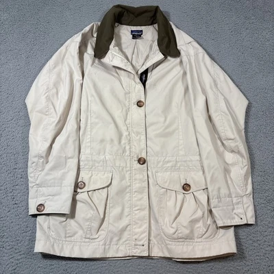 Gabardina Patagonia para mujer talla S caqui beige tareas militares de colección concha de safari Foto 1 de 4