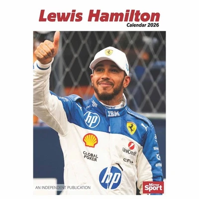 PILLAR BOX RED Lewis Hamilton A3 Calendar 2026 - Sport - Month To View