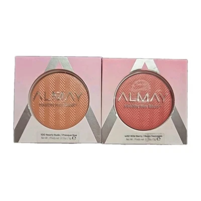 2 Pack Almay Nearly Nude 100+ Wild Berry 400 Healthy Hue Blush Hypoallergenic - Image 1 of 4