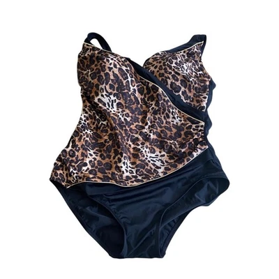 Longitude Women's Leopard Print one piece swim suit Size 22 - Image 1 of 4