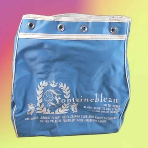 Vintage Fontainebleau Miami Beach Florida Blau Strandtasche 5 Sterne Hotel MCM RAR - Bild 1 von 11