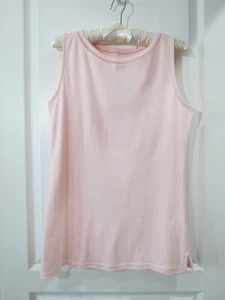 Talbots NUEVO Rosa Claro 100% Algodón Cuello Redondo Pullover Camiseta sin Mangas Talla M - Imagen 1 de 14