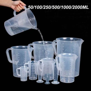 Measuring cup glassware 50-2000ml Beaker Laboratory Chemistry Kitchen cups - Picture 1 of 11