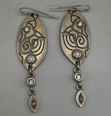 Patricia Locke Women’s Earrings Pierced Gold Plated Swarovski Crystals - Image 1 of 4