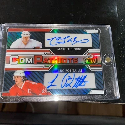 LUC ROBITAILLE MARCEL DIONNE 2024 Leaf Metal Hockey Legends #1/1 Dual Auto - Image 1 of 2