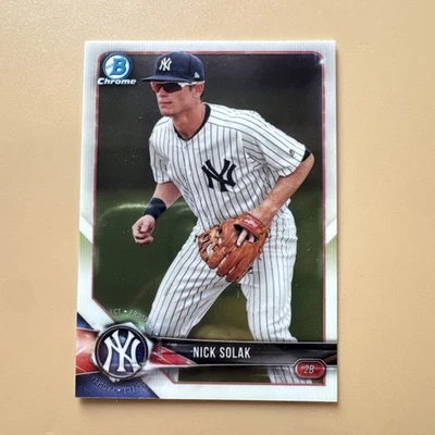 Nick Solak 2018 Bowman Chrome Prospect Yankees #BCP104 - Image 1 of 4